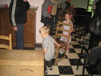 Helping move chairs