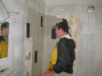 Jerry ready to attack the bad shower tiles