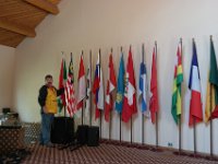 Jerry overseeing flags of the nations